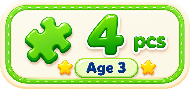 4 pieces, age 3